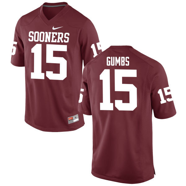 Oklahoma Sooners #15 Addison Gumbs College Football Jerseys Game-Crimson